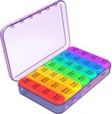 Daviky Weekly pil Organizer 4 keer per dag, grote 7 dagen pil Box Portable voor reizen, Medicine Organizer Box met verwijderbare individuele pil containers om vitamines, supplementen en medicijnen vast te houden