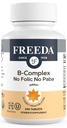 Freeda Vitamine B Complex No Folic No PABA - Super B Complex Kosher Vitamine Supplement met Vitamine B1 Vitamine B2 Vitamine B3 Vitamine B5 Vitamine B6 Vitamine B12 - Vit B Complex B voor Vrouwen & Mannen (250 Ct)