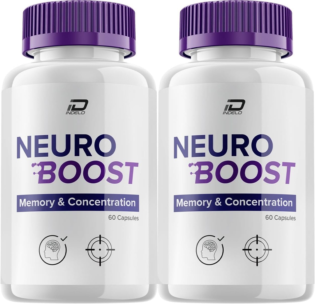 Neuro Boost Focus Supplement, Neuro Boost IQ Memory Focus en Cognitive Support, Neuro Booster Pillen Nootropic, NeuroBoost to Boost Memory, Neuro Boost Vitamine Reviews (2 Pack - 120 Capsules)