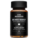 Live Bearded Beard Boost - Baardgroei Vitaminen voor mannen met biotine, collageen, Silica, Fo-Ti Root - Gezichtsgroei voor mannen, Made in The USA 30-Day Supply