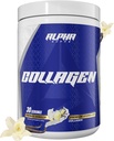 Alpha Suppose Premium poudre de protéines de collagène hydrolysée - Supplément de peptides de collagène pour hommes et femmes avec enzymes digestives - 30 portions