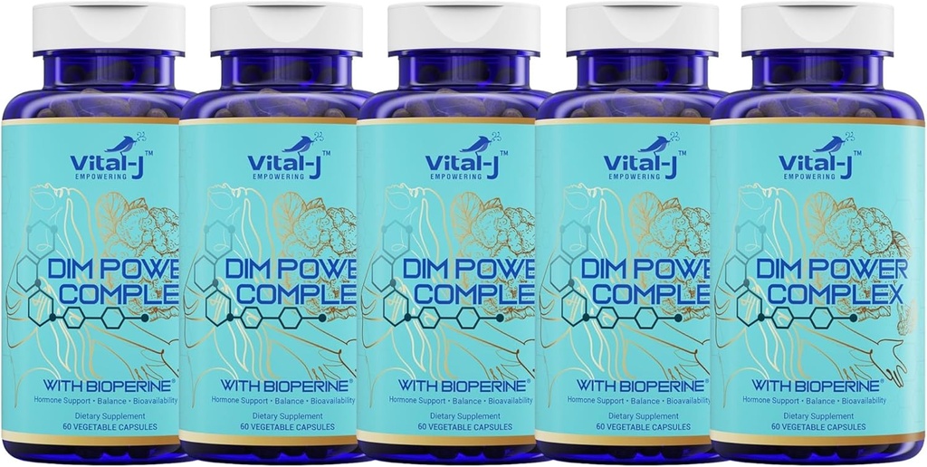 4-in-1 DIM Potent Complex 300mg - Estrogeen Balance and Metabolisme, Energy & Menopauze Support Supplement met Bioperine (x4), Calcium en Broccoli Extract - voor vrouwen en mannen 150 Servers