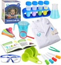 UNGLINGA Kids Science Experiment Kit met Lab jas wetenschapper kostuum jurk en rol spelen speelgoed cadeau voor jongens meisjes kinderen kerst verjaardag feest