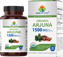 Brieofood Biologische Arjuna 1500mg, 45 porties, Vegetarisch, Glutenvrij, 90 Vegetarisch Tablet