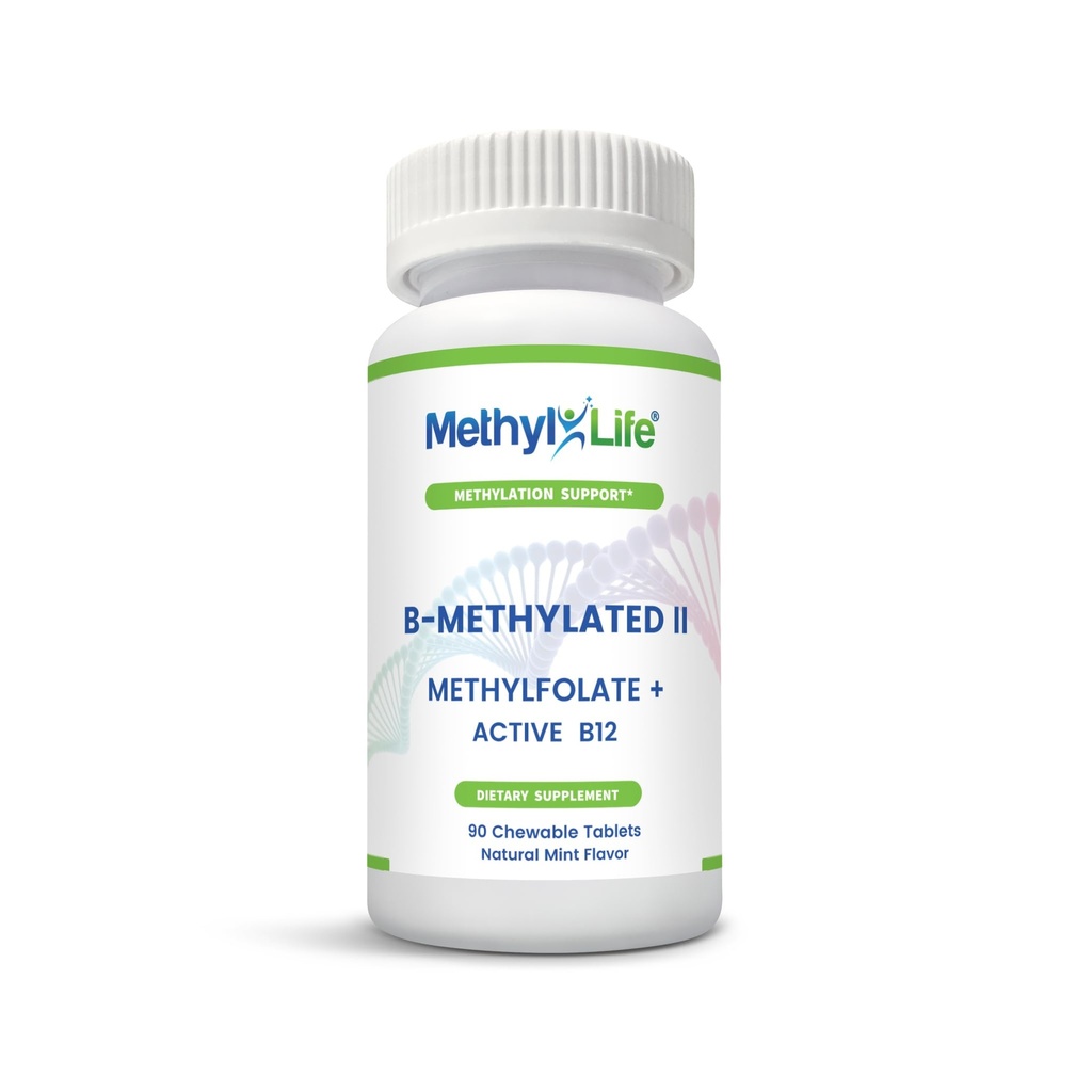 Methyl-Life® B-geprefabriceerd Kauwbaar 3 mg L-Methyl-folaat + Methyl B12 Sublinguaal tablet (mylcobalamine)