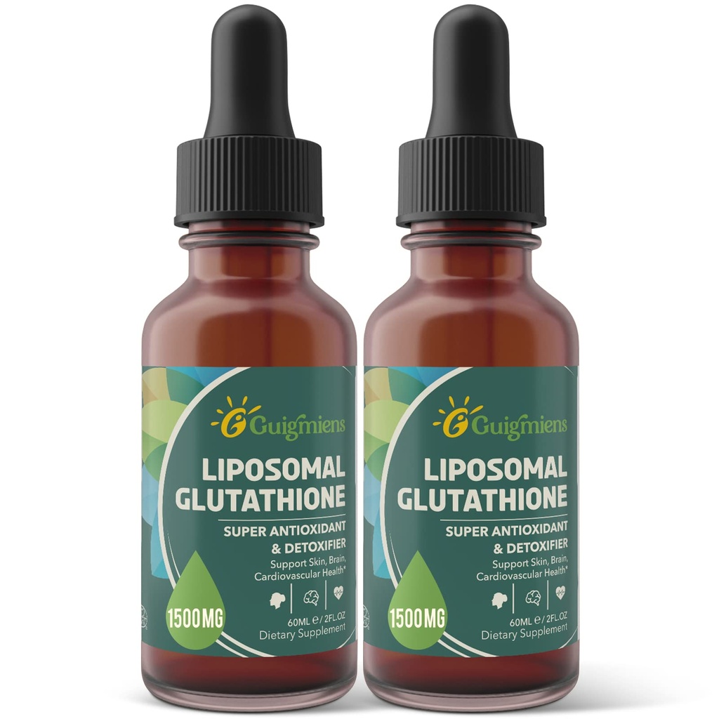 Liposomale Glutathion, Superior Absorptie, Vloeibare Glutathion Supplement, Krachtige Antioxidant, Lever Detox, Immuunverbeteraar, Soy-Free, Non-GMO, Vegan & Gluten Fre, 4 fl.oz.1500 mg
