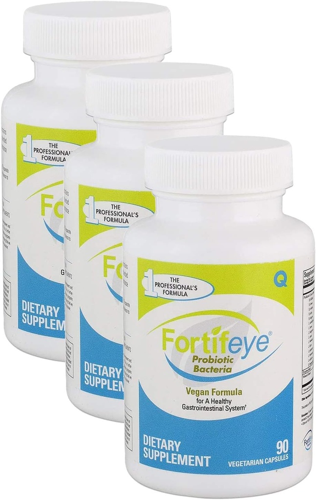 Probiotic Bacteria Natural Vegan Supplement with Digestive Enzymes 270 Capsules 90 Day Supply - Probiotics for Digestive Health Women, Men & Kids, Supports Digestion, Bloating and Ocular Systems