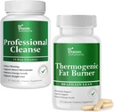DR VITAMINE OPLOSSINGEN Professionele Detox Reiniging en Thermogenic Fat Burner Bundle - 15 dagen reiniging voor gewicht management, Gut Health en Bloating Relief - 2-pack van elke