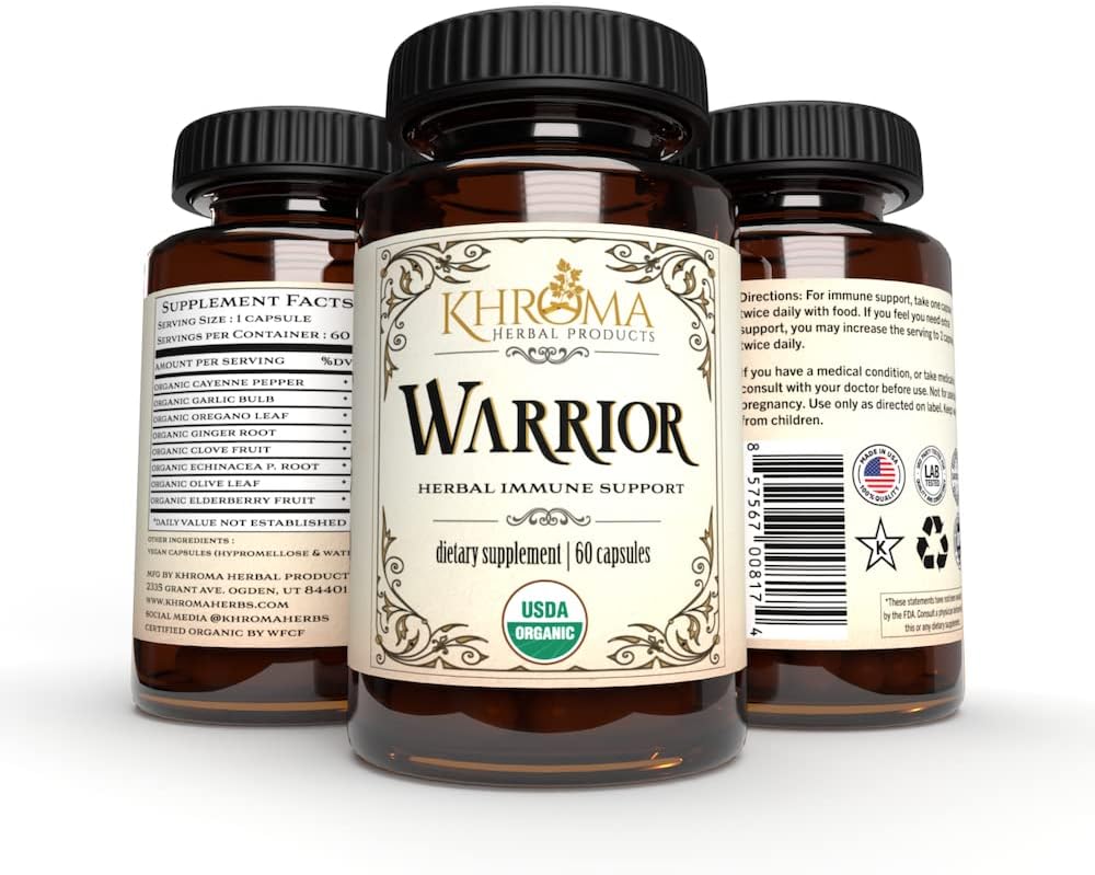 Warrior - Organic Immune System Support - Made with Nature's 8 Meest Krachtige Immunity Defense Herbs