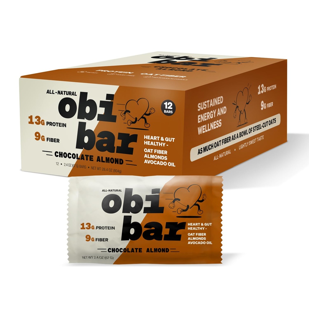 Obi Bar Chocolate Amandel - Proteïne en Haver Fiber Bar 