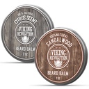 Viking Revolution Citrus and Sandalwood Baume - Beurre à l'huile d'argan, adoucissant avec l'huile de jojoba, hydratant avec cire d'abeille - cire pour les hommes avec beurre de mangue (2oz, 2 pack)
