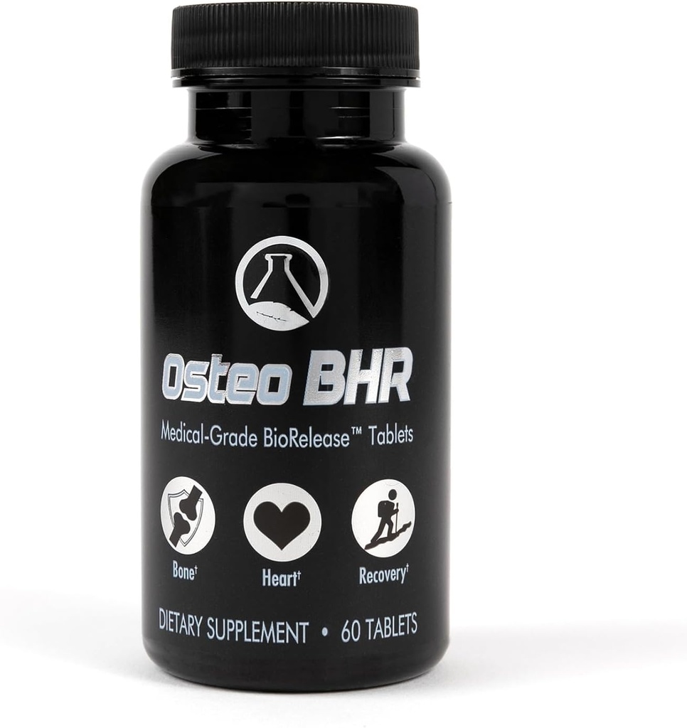 Osteo BHR - 60 Ct Bone Repair Supplement w Ipriflavon, Calcium, Magnesium, Boron, Vitamine K2 & D3 voor Bone Health & Recovery. Optimaal calciumgebruik voor gezonde hart- en arteriën.