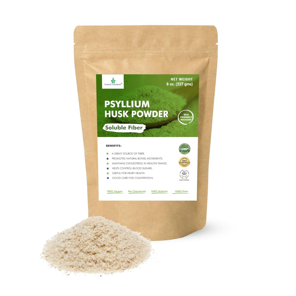 Cosmic Element 100% Pure Psyllium Husk Powder Organic 