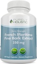 Puur Holistisch Pine Bark Extract 350mg 180 Vegan Capsules 95% Proanthocyanidines - French Maritime Pine Bark Extract - Niet GGO & Pesticide Free Antioxidant Supplement
