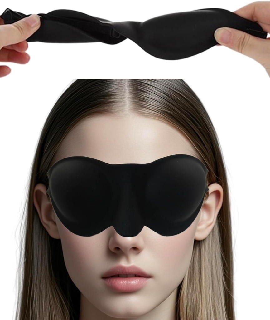 Vocht kamer glazen voor droge ogen verlichting,3D Siliconen Hydrating Slaapbril met zachte en comfortabele, slaapmasker voor CPAP gebruikers, verstelbare band