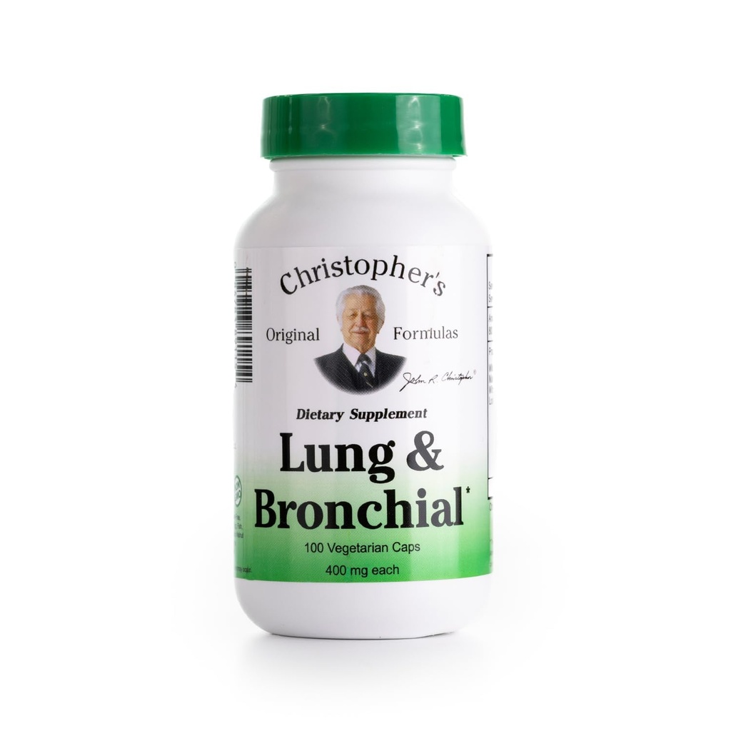 Christopher's Originele Formules Lung & Bronchial Formula - Lung Cleanse for Smokers - Ondersteunt Respiratory System met synergistische Blend of Herbs