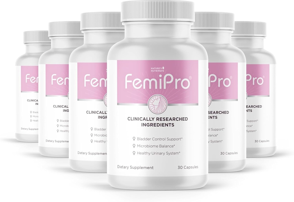 Femipro Bladder Control Supplementen voor vrouwen en mannen, natuurlijke kruiden en probiotische Blend, ondersteunt urinaire traktatie Gezondheid en Microbiome Balance 
