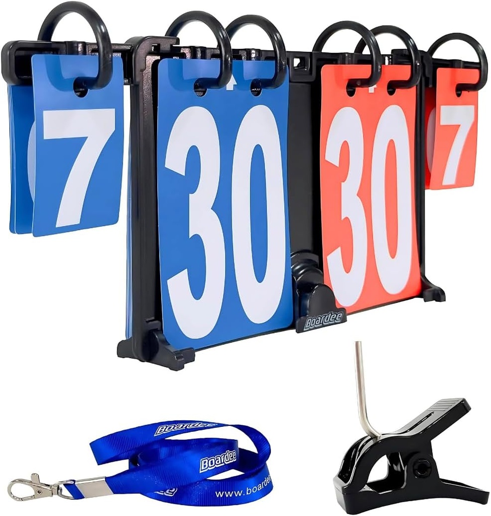 Tableau de bord portable – Portable Attachable Tabletop Score Keeper pour Volleyball, Beach Volleyball, Cornhole, Tennis, Ping Pong, Tennis de table, Billard
