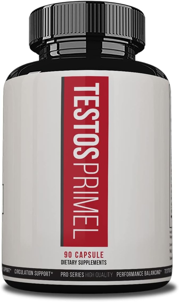 Testos Primel Geavanceerde Formule, Testo Prime Pillen, TestoPrime Dieetsupplementen, 90 plantaardige Capsules, 1 maand Levering