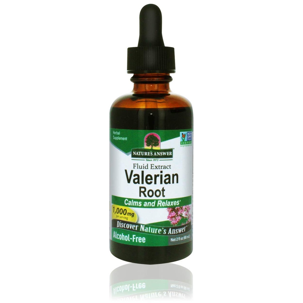 Het antwoord van de natuur Valeriaanwortel 2 Ounce Extract - Alcoholvrij, Glutenvrij, Kosjer, Non-GMO, Made in USA - Kalmerende en ontspannende ondersteuning - Valeriaanwortel voor slaap, rusthulp