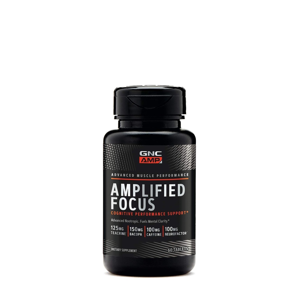 GNC AMP Amplified Focus, 60 tabletten, Brandstof mentale helderheid