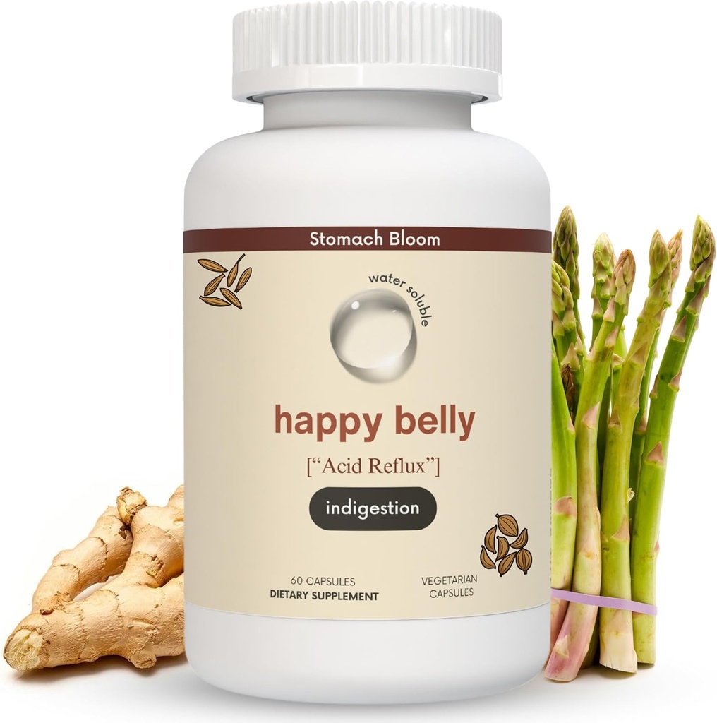 Acid & Indigestie Relief, Safe Antacidity Alternatief voor Occasional Acid Reflux & Heartburn, Gember, Curcumin, Spearmint & More