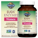 Tuin van het leven 22 Krachtige rauwe enzymen voor vrouwen met Papain, Bromelain, Lactase plus Probiotica en Vitaminen B12, Biotine en Zink, Dieetsupplement met spijsverteringsenzymen, Vegetarisch, 90 Capsules