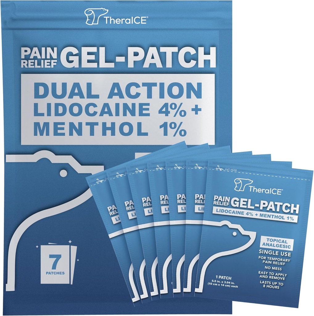 TheraICE Lidocaïne Patches Plus Menthol 