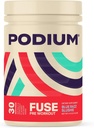 Podium Voeding, Fuse Pre Workout Powder, Blue Razz Slushie, 30 porties, Beta Alanine en Cafeïne voor energie, Glutenvrij, Sojavrij, Zuivelvrij
