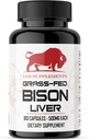 Gras Fed Bison Lever Capsules Ondersteunt energieproductie, ontgifting, spijsvertering, Immuniteit, Natuurlijk ijzer Non-GMO, Freeze gedroogde lever Gezondheid Supplement, 3000mg