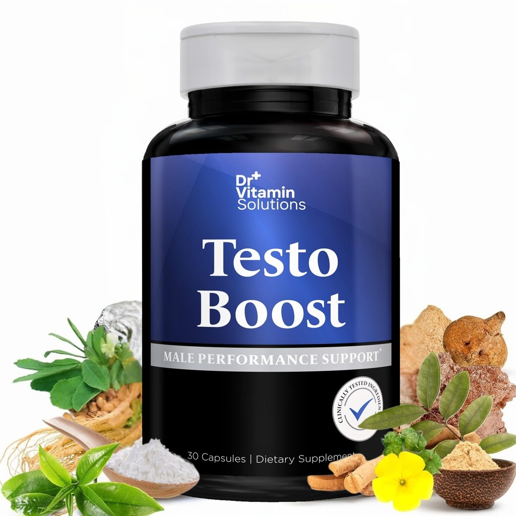 Testosterone Booster for Men - Tongkat Ali, Energy, Stamina & Libido Support - Horny Goat Weed, Tribulus, Fenugreek, Maca - Muscle Strength & Endurance - Non-GMO - 30 Capsules, 1 Month Supply