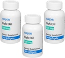 MAJOR Fish Oil 500mg Softgels - Omega-3 Fish Oil Supplement - Dieetsupplement - 130 Tellen (3 Verpakking)