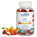 Vitamines halales pour les enfants - Multivitamines halales pour les enfants Vitamine A, C, D, E, B6, B12 - Gommes végétales non OGM, halal - 90 Nombre