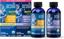 Mama's Gelukzaligheid Biologische Hoest Siroop & Slijm voor kinderen, Dag en Nacht Combo Pack met Vitamine C en Immuniteit Ondersteuning, Bevat Biologische Honing en Ivy Blad, 4 Fl Oz (Pack of 2)