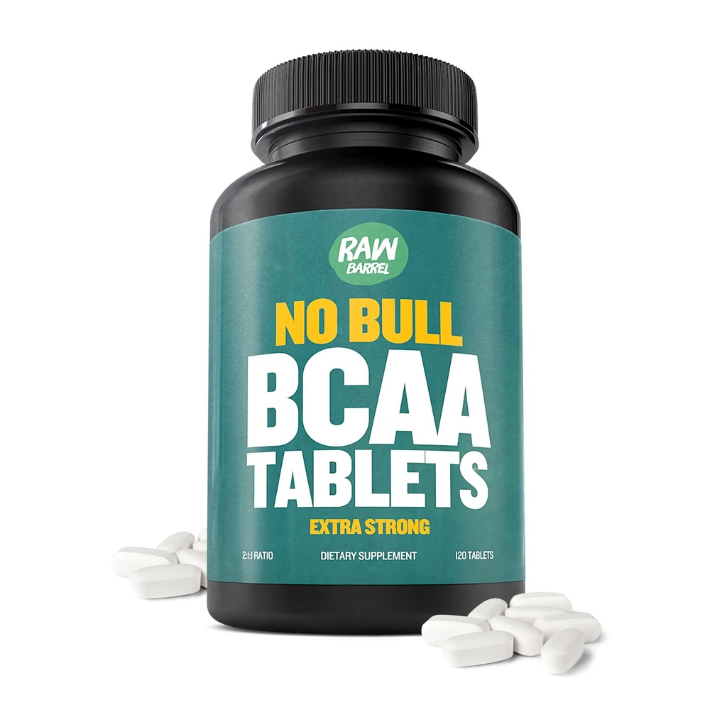 BCAA Tablets 1000 mg - Branched Chain Amino Acids Supplement for Muscle Recovery & Energy - Pre of Post Workout BCAAs for Men & Women - 120 Pillen - Natural, Pure, GMO Free
