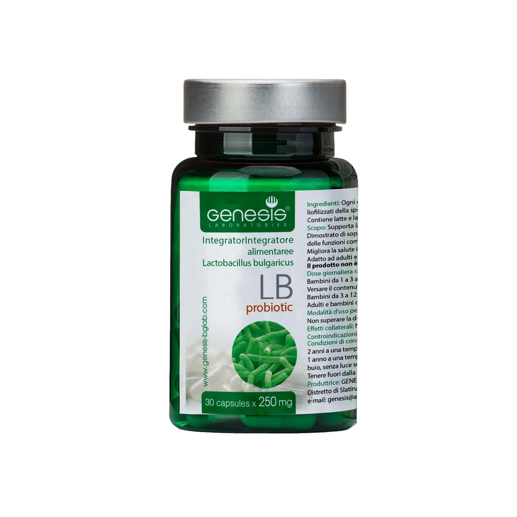 Probiotische Lactobacillus Supplement 30 Capsules met Lactobacillus Bulgaricus 250 mg Probiotische Digestieve Immune Ondersteuning Gut Health Probiotica voor Digestieve Gezondheid Anti Bloating