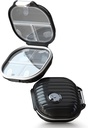 Zannaki pil geval draagbare kleine week reizen pil Organisator, schattig vocht Proof pil Box houder voor portemonnee, dagelijkse Mini Pocket Pharmacy Medicine Container voor vitamine, visolie, supplement,zwart