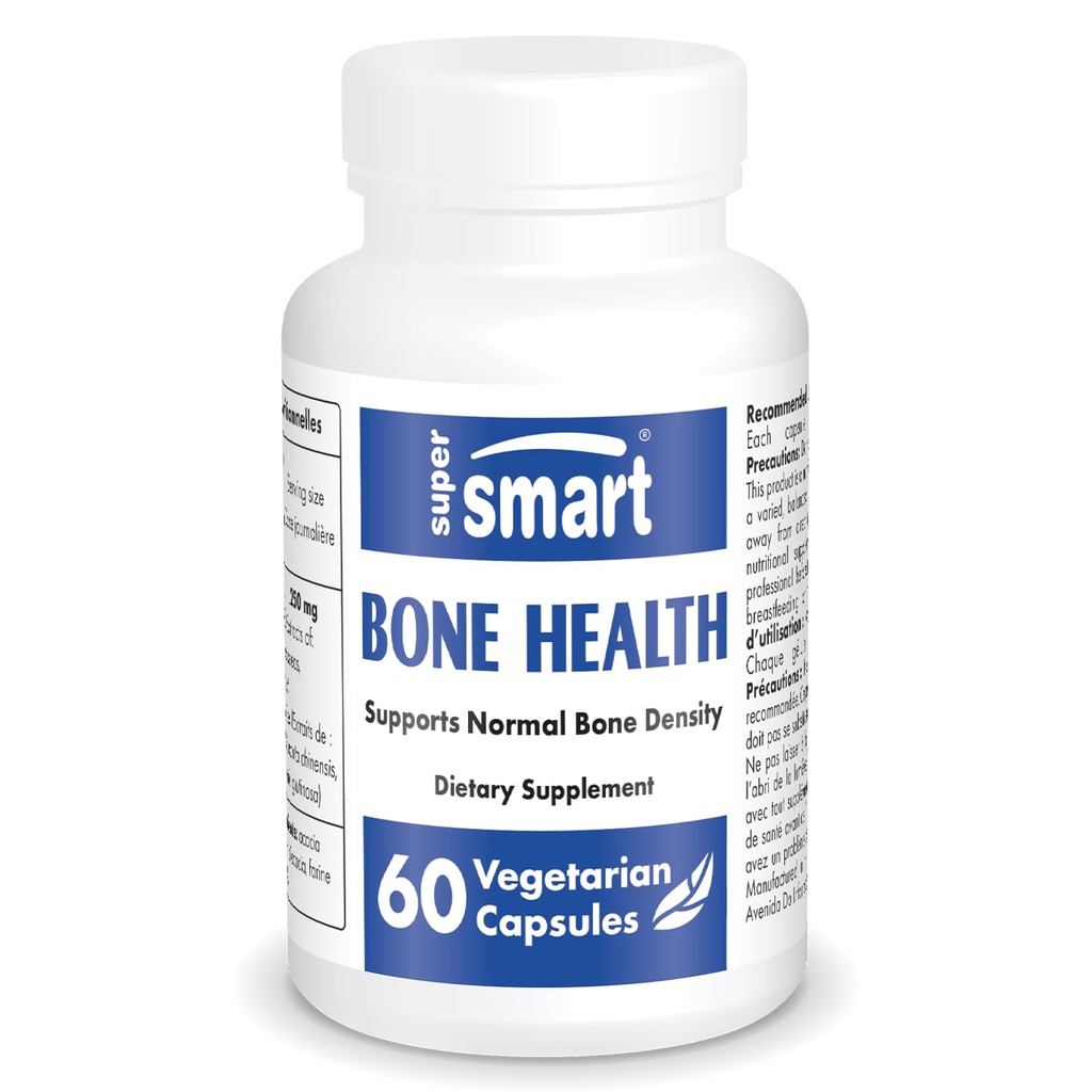 SuperSmart - Bone Health Supplement (100% Plant Based & Patented) - Strong Bones & Bone Density Supplement 