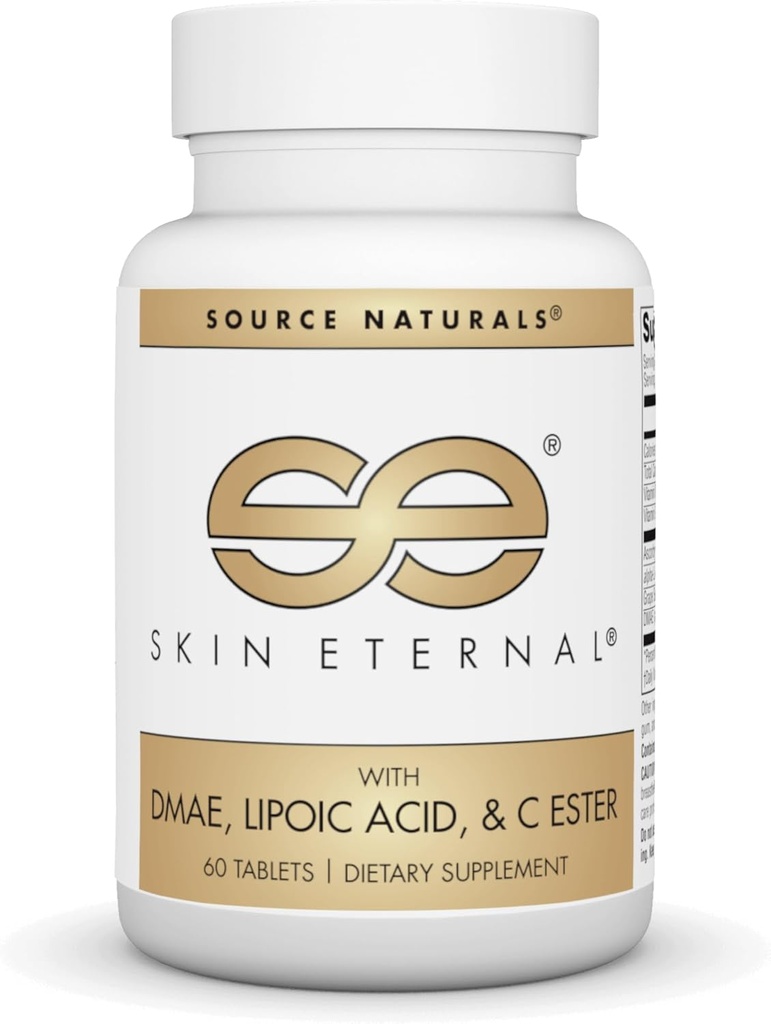 Source Naturals Peau Eternal Comprimé avec DMAE, acide LIPOIC, et C Ester - 60 comprimés