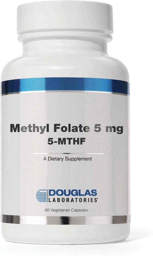 Douglas Laboratories - Methyl 5 mg (5-MTHF) - Biologisch actieve vitamine B9 ter ondersteuning van cardiovasculaire gezondheid en stemming - 60 capsules