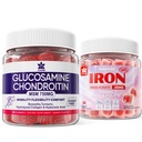 Glucosamine Chondritine Gommies + Supplément de fer pour les femmes