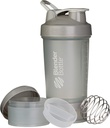 BlenderButtle Shaker Bottle met pil Organizer en opslag voor Proteïnepoeder ProStak System, 22-Ounce, Pebble Grey