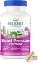 RidgeCrest Kruiden Bloeddruk Herbal Formula, 12 Kruiden, Poria Mushroom, Gastrodia, Gardenia, voor hart, vaat, Circulatie Gezondheid (120 Tel.)