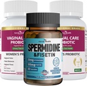 Groupe santé des femmes : 2 bouteilles de probiotiques vaginaux + 1 bouteille de spermidine et de fisétine – Santé vaginale, Gut et immunitaire + Renouvellement cellulaire et soutien anti-âge