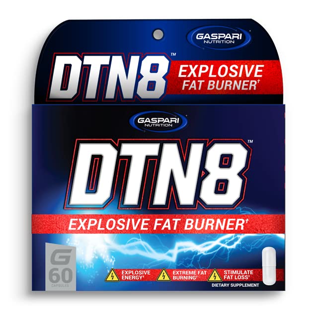 Gaspari Nutrition DTN8: Explosieve Fat Burner, Natural Energy en Mental Focus, Adrenal and Stress Support (60 capsules)