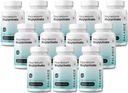 Magnesium Bisglycinate 200mg - Hoge Absorptie Gecheld Magnesium Supplement - Voorzichtig met Maag, Glutenvrij, Ondersteunt Slaap, Spierkrampen en Positieve Mood - 120 Capsules (Pack of 12)