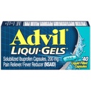 Advil Liqui-Gels Pain Reliever and Fever Reducer, Pain Medicine for Adults with Ibuprofen 200mg Pour les maux de tête, les maux de dos, la douleur menstruelle et le soulagement de la douleur articulaire - 40 capsules remplies de liquide