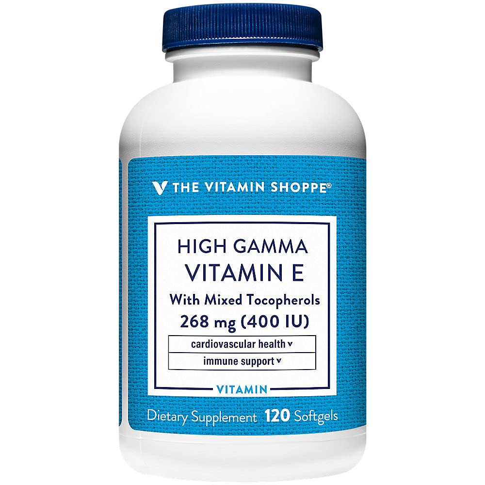 Hoge Gamma Vitamine E - Ondersteunt Immune & Cardiovasculaire Gezondheid - 400 IE (120 Softgels)