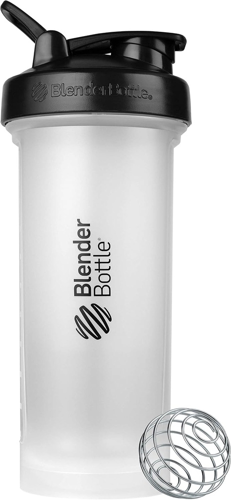 Bouteilles de mélange Classic V2 Bouteille de shaker parfaite pour les shakes protéiques et préentraînement, 45-Ounce, clair/noir