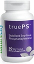 NatureCity True-PS Soy Sans Phosphatidylsérine stabilisée 100mg Suppléments Cerveau pour Mémoire et Focus - Pills Mémoire pour Cerveau - Suppléments Santé Cerveau pour Adultes (30 SoftGels)